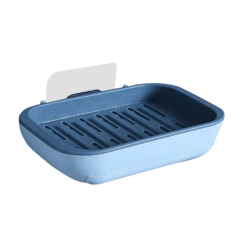 YUEHAO prodotti per il bagno tipo di disegno a strati Dispenser di sapone drenante scatola di sapone da appendere a parete scatola da bagno verde + blu