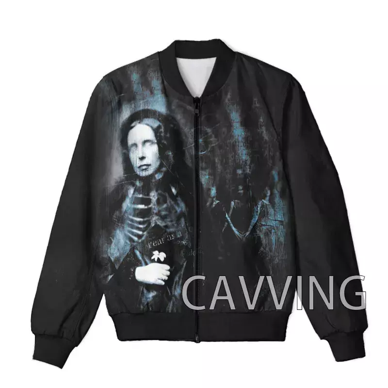 CAVVING-Chaqueta Bomber con cremallera para hombre y mujer, abrigo con estampado 3D de CARNAGE, cefálico, Rock