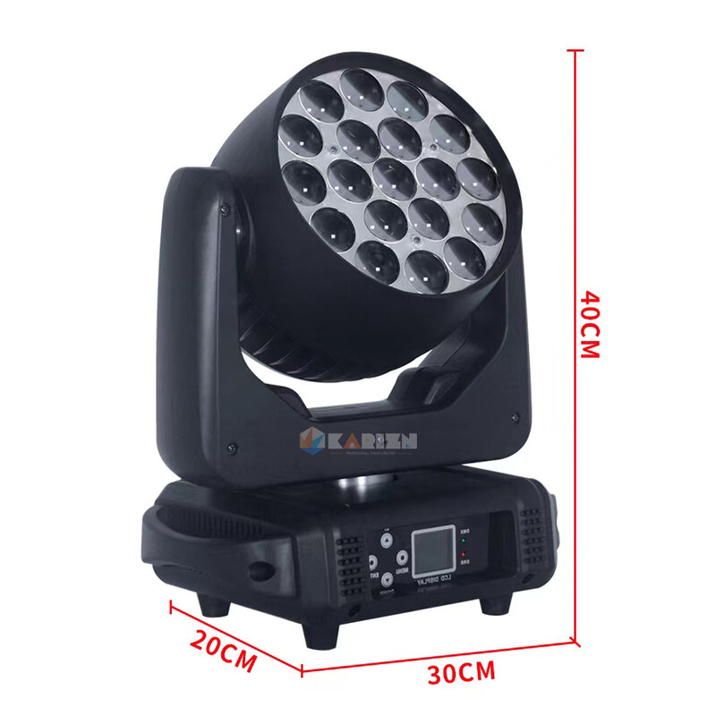 Haz de luz LED con cabezal móvil para escenario profesional, lámpara de cabeza móvil RGBW DMX 512 de 8 piezas, 19x15W, efecto de lavado, para discoteca, fiesta, Bar, KTV, impuesto 0