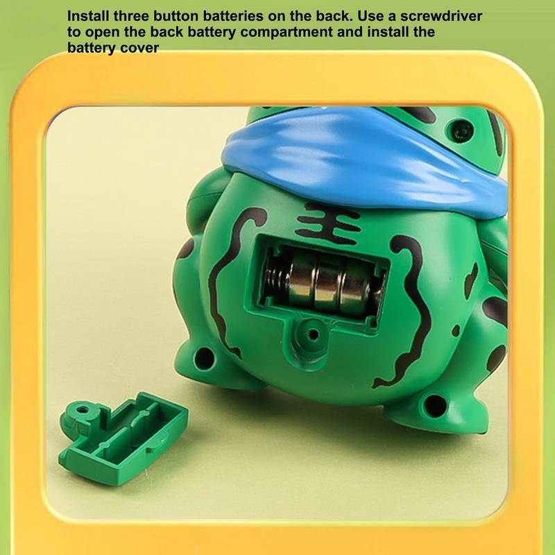 라이트업 개구리 전자 개구리 장난감, 작은 개구리 LOVE YOU 음성 보존 녹음, 전자 인터랙티브 애니메이션 장난감, 어린이용