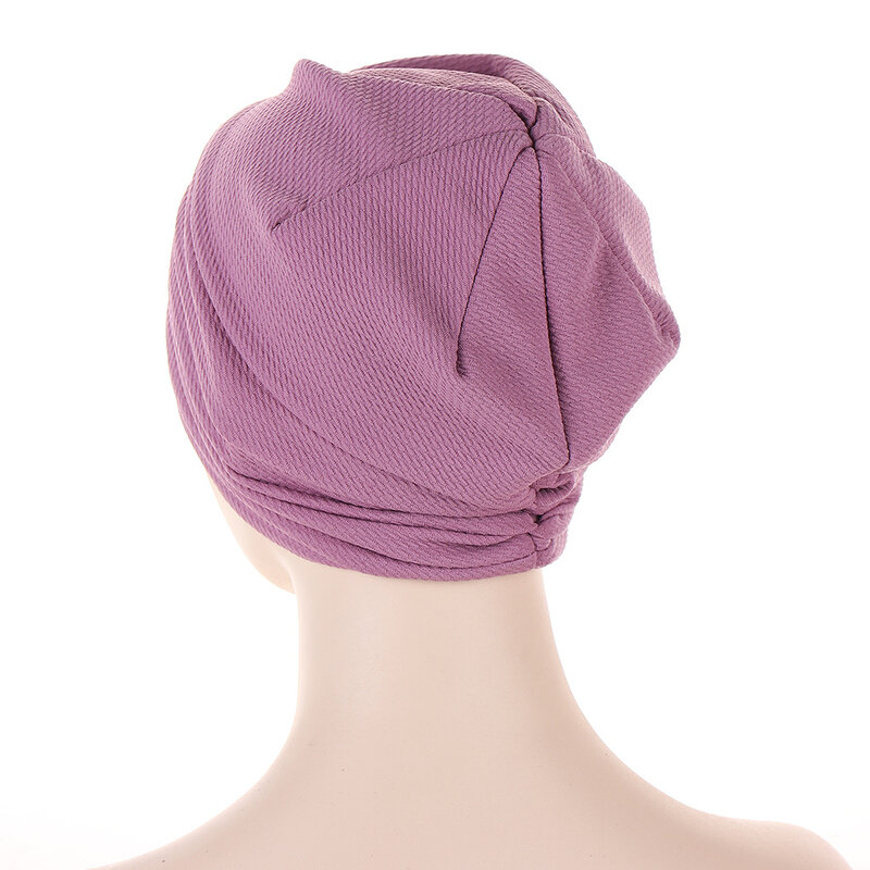 Tête africaine 2023 Mode Style Africain Femmes Couleur Unie Polyester Headtie Africain Casquettes