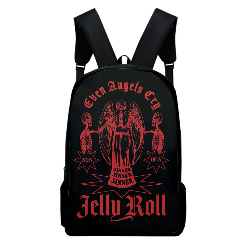 Jelly Roll Merch School Backpack Musician Cute Oxford Cloth Travel Bag Style Adjustable Shoulder Strap Bag