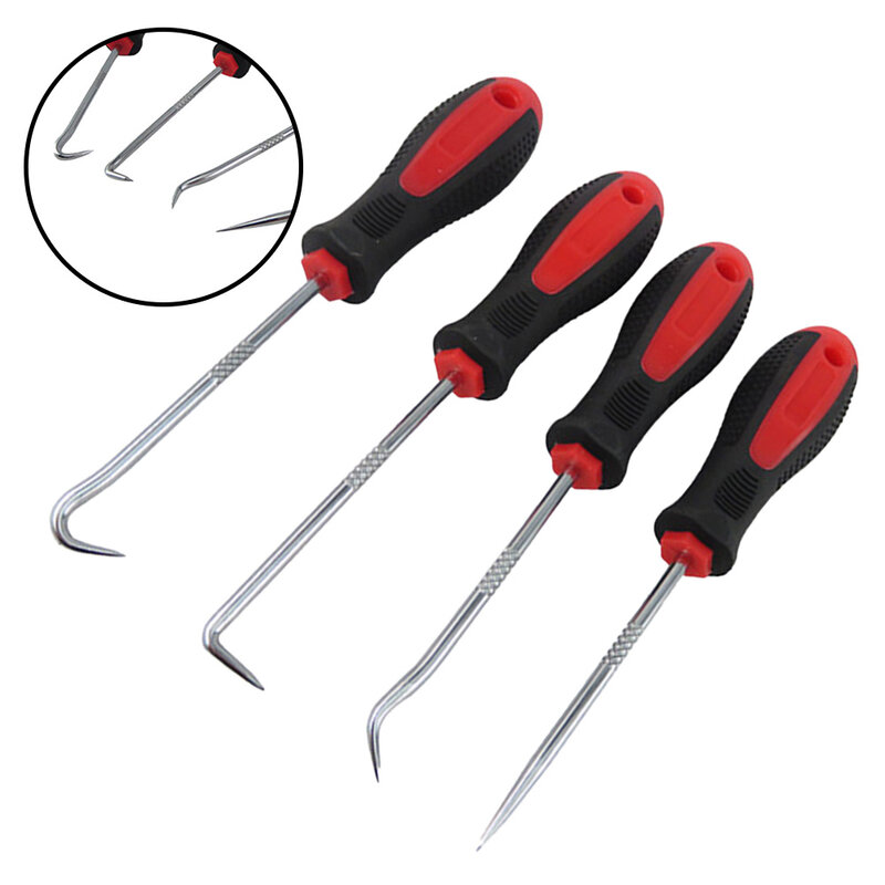 Hand Tools Pick & Hook Tools Auto Repair Oil Seal Puller Remover 150mm 3.5mm Hook Rod Dia 4pcs/set Craft Gasket