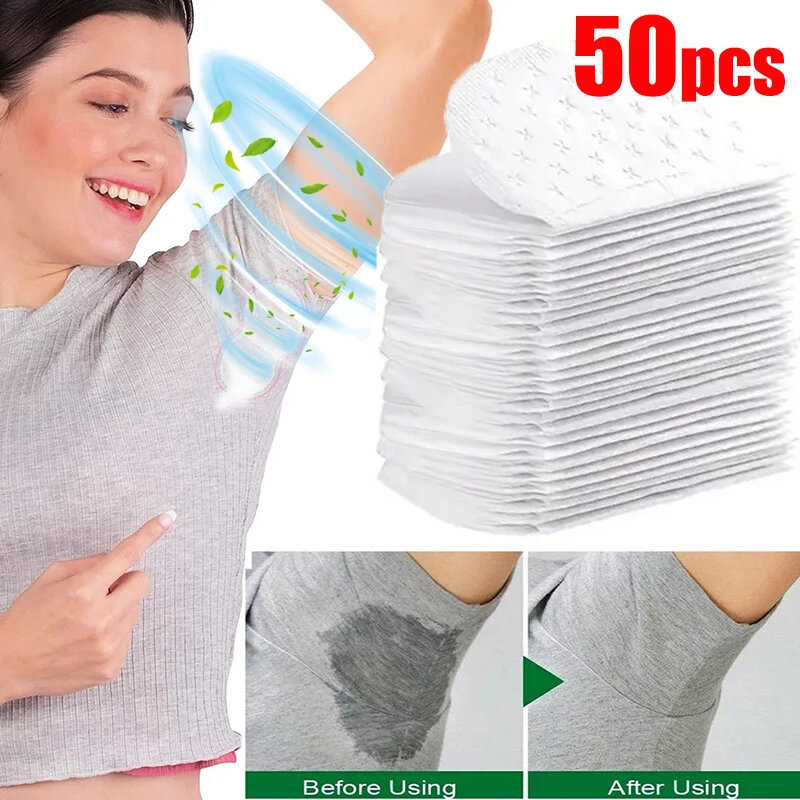 男性と女性のための腕の掃除パッド,汗を吸収するドレス,吸収性,10〜100個