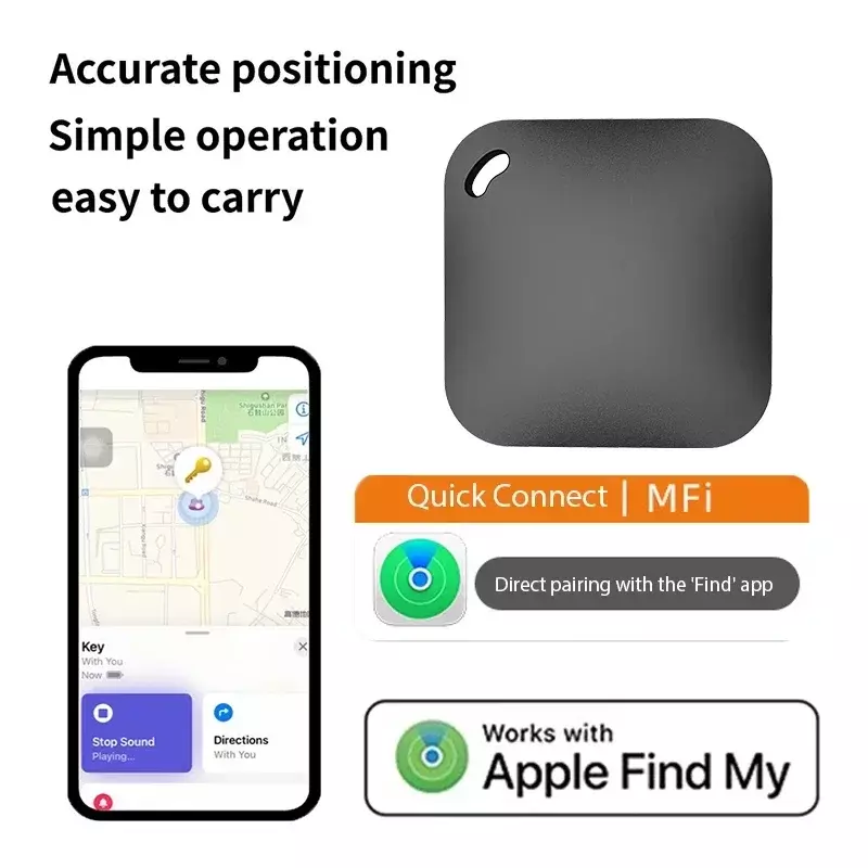 스마트 블루투스 GPS 추적기, 분실 방지 알림 장치, 파인드 마이 앱, 아이폰 교체 로케이터, MFI 등급