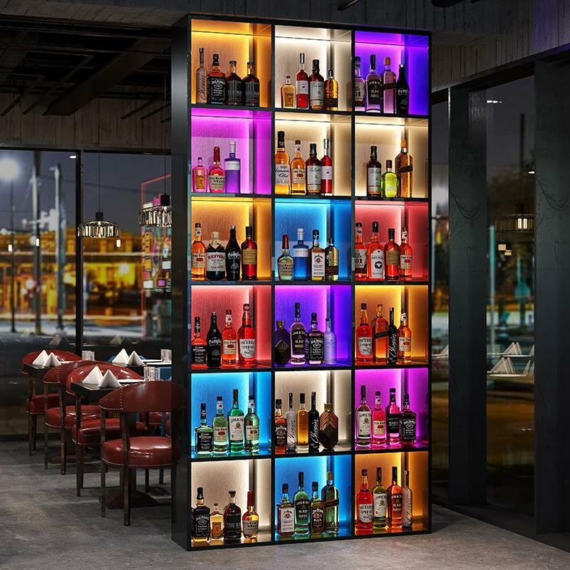 Armarios de almacenamiento de Vino montados en la pared, muebles comerciales Para restaurantes y clubs, venta al por menor, Para bebidas