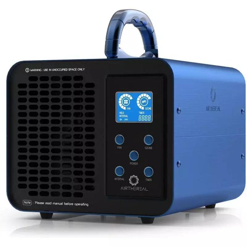 Machine à ozone MA10K-PRODIGI airthereal, ioniseur de dissolvant d'odeurs O3-Réglages réglables pour n'importe quelle pièce de taille, bleu