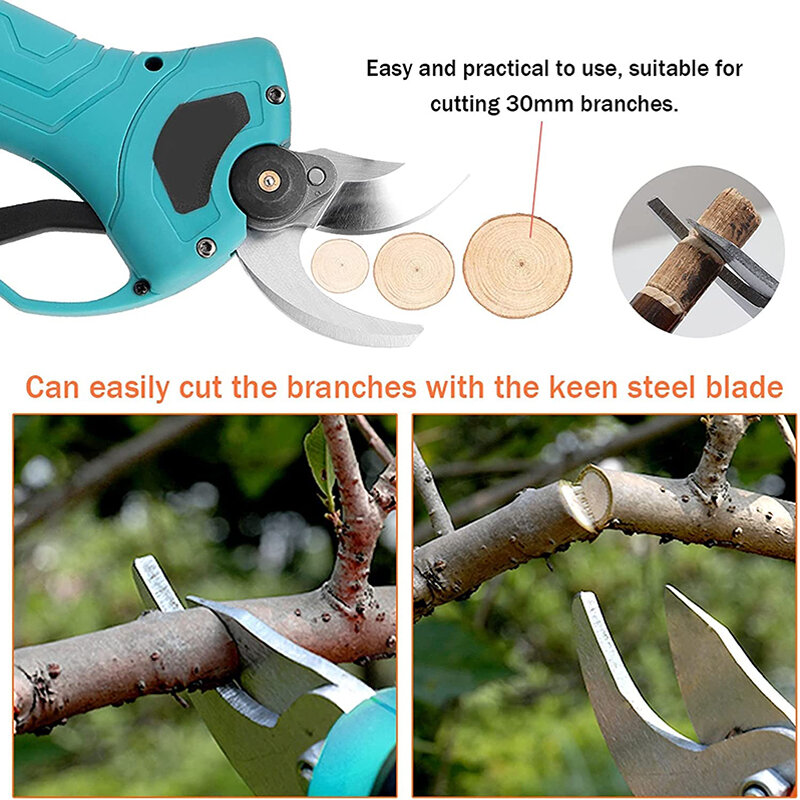 Tijeras de podar eléctricas SK5, cuchillas de corte afiladas de 30mm, accesorio para podar ramas, árboles, bonsái, herramienta de jardín de frutas, 1 par