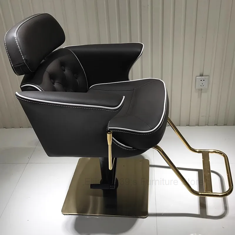 Luksusowy ergonomiczny krzesła fryzjerskie kosmetyczny makijaż Manicure krzesła fryzjerskie do twarzy fryzjer Sillas De Barberia nowoczesne meble