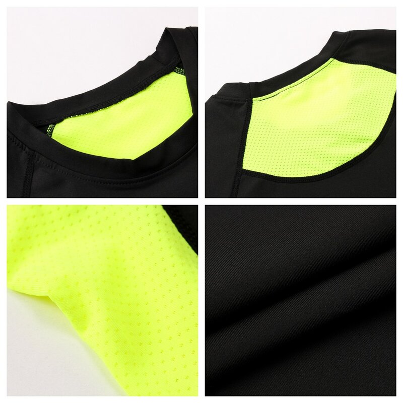 Men Short Sleeve Rash Guard Compression Shirts Quick Dry Fitness Cycling Running T-Shirt Workout Training Underwear Gym Clothing