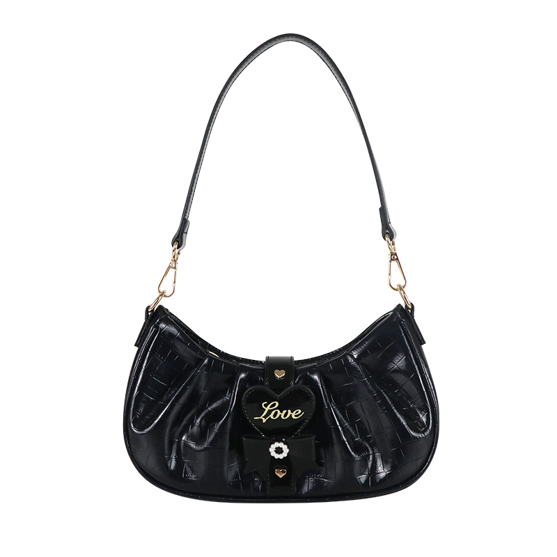 Fanchila Lolita Women's Bag Sweet Handbag Bow Cute Girl JK Bag High-capacity Shoulder Bag