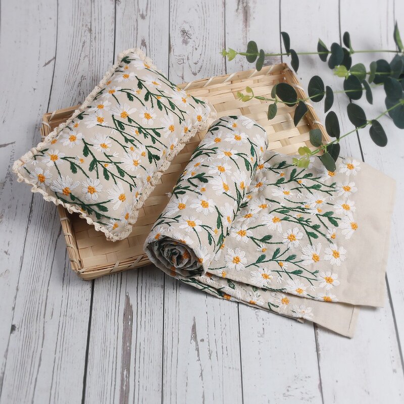 2023Newborn knit fabric Floral wrap pillow set,baby wrap set for photo shoot