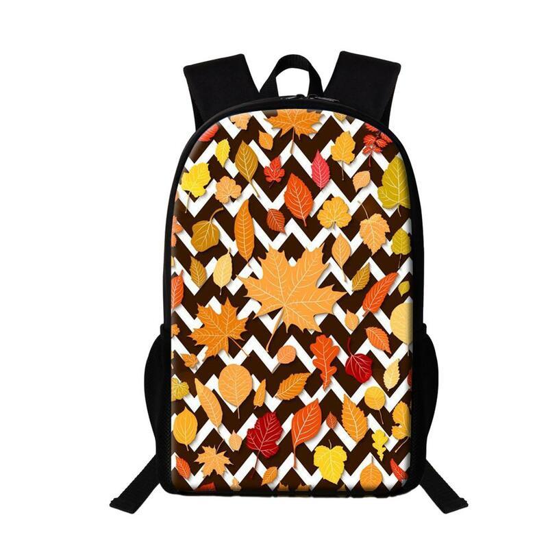 Hot Sales Leaves Pattern Women Travel Shoulders Bags Gifts Backpack School Student Bookbag Kids Rucksack Large Capacity Backpack
