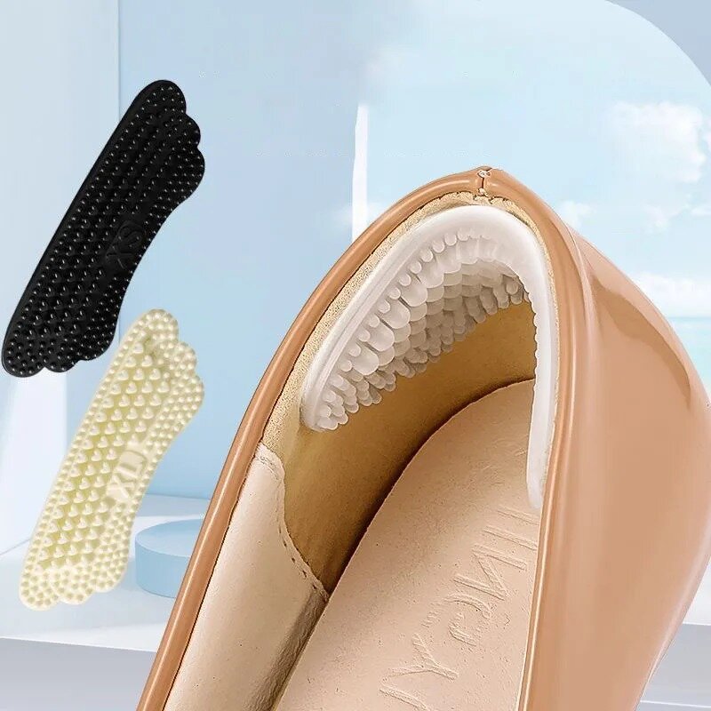 Patch de calcanhar gel de silicone antiderrapante para mulheres, salto alto, anti-desgaste, inserções de alívio da dor, almofadas de cuidados com os pés, protetor macio