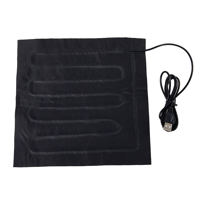 22x22cm 5V USB grzałka z włókna węglowego elektryczna kurtka ocieplana miękka poduszka zima mężczyźni kamizelka ogrzewanie ubrania cieplej klocki utrzymać ciepło