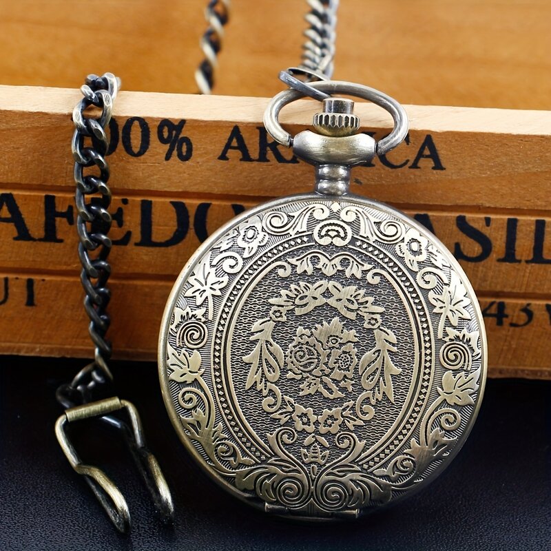 Классические резные карманные часы L48, ретро часы с подвесным ремешком для мужчин и женщин, подвесные карманные часы в подарок