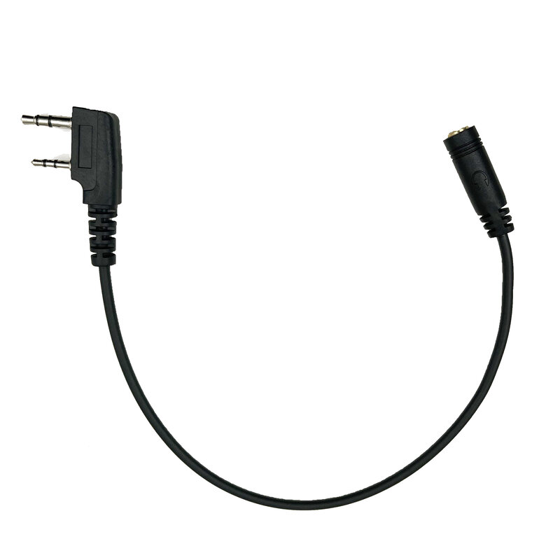 2 Pin K1 untuk 3.5MM Earphone telepon Audio Wanita kabel Transfer untuk Kenwood TYT untuk Baofeng UV5R 888S adaptor headset Walkie Talkie