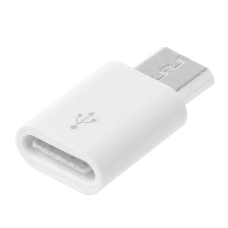 USB-C-Buchse auf USB-Stecker, Adapter Typ auf Micro-USB-Konverter, weiße Farbe