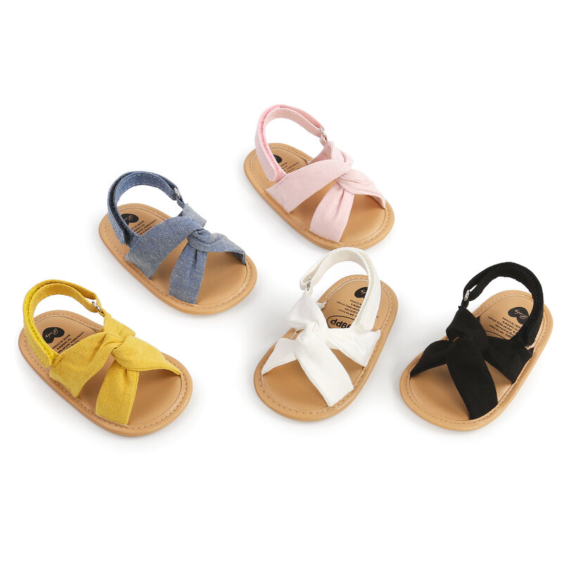 Sandálias macias de recém-nascidos, sapatos estilo simples, cor sólida, ao ar livre, interior, verão