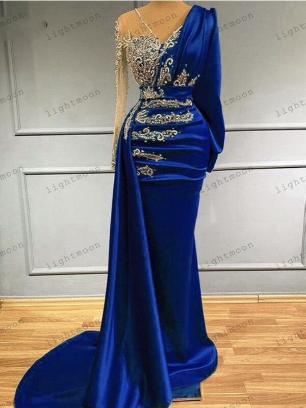 Classic Evening Dresses Elegant Prom Dress V-Neck Ball Gowns Embroidery Floor Length Robe For Formal Party 2024 Vestidos De Gala