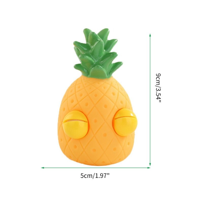 Oogverblindend stressspeelgoed Knijpbaar ananas-drukontlastingsspeeltje voor kantoor voor volwassenen