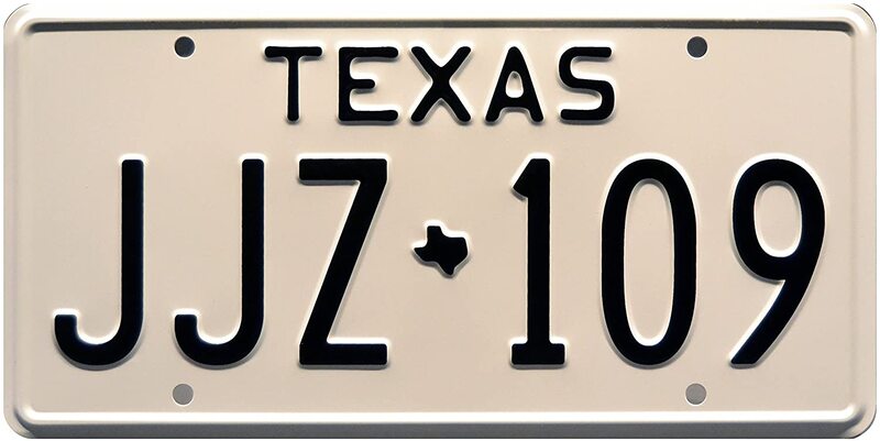 ทนทานต่อการเสียชีวิต | Texas jjz 109 | ป้ายทะเบียนรถโลหะ