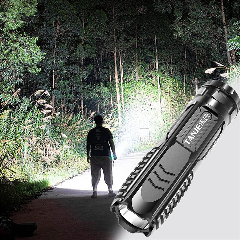 Multifunctional Rechargeable Mini Portable Flashlight Waterproof Outdoor Lighting Mini Floodlight Strong Light Torch for Camping