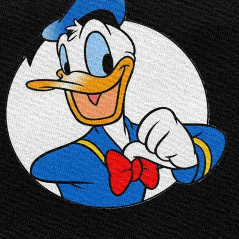 Camiseta con cara de pato Donald para hombre, camisa de manga corta, divertida, ajustada, de algodón, ropa de verano