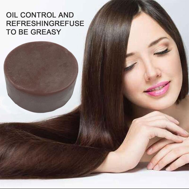 Polygonum Hair Darkening Shampoo Soap Bar Repair Gray Hair White Shou Soap Color Wu He Black Shampoo Soap Hair Essence To U7B9