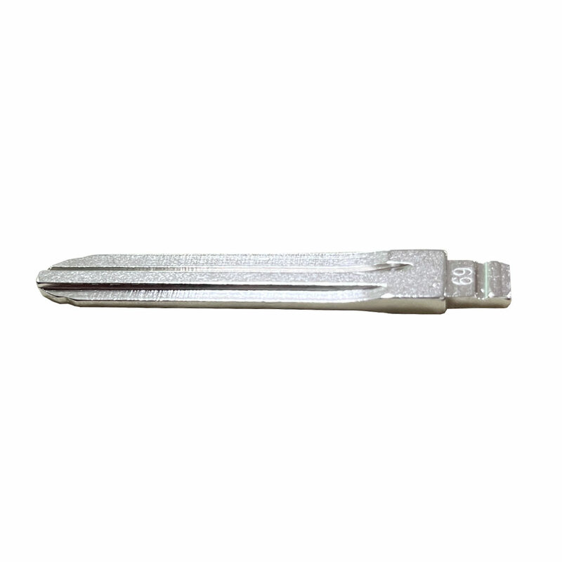 10 buah 69 # TOY43R pisau kunci Remote Flip kosong logam belum dipotong untuk Subaru Greatwall Toyota untuk Keydiy KD Xhorse VVDI JMD kunci mobil kosong