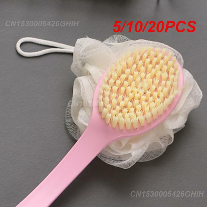 5/10/20PCS Back Scrubber Double Sided Of Human Engineering Double Sided Bath Brush Long Handle Brush Skin Care Routine