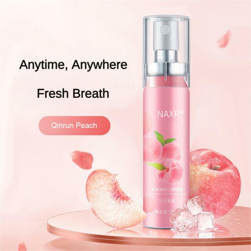 20ML Breath Freshener Spray Lemon Grape Mint Flavor Artifact Female Male Portable Breath Kissing Mouth Spray Cleaning Spray