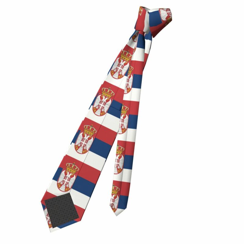Gravatas formais masculinas, Laço de bandeira sérvio para negócios, Bandeira sérvia