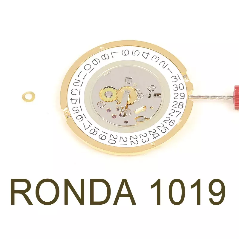 Original Swiss RONDA 1019 quartz movement 3 o'clock two and a half hands watch movement replacement parts
