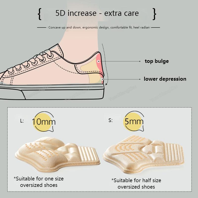 Pięty naklejki ochraniacze pięt Sneaker kurczenie rozmiar wkładki antypoślizgowe stopy wkładki do butów dopasuj rozmiar wysoka poduszka pod pięty wkładki