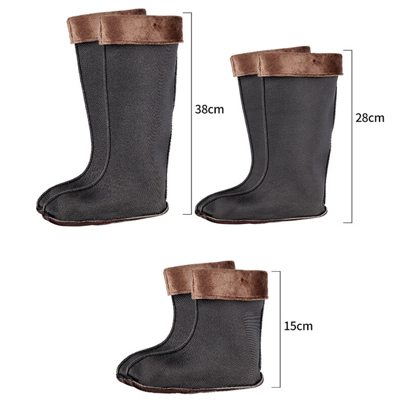 Winter Warm Lining For Rain Boots Women's Soft Shoes Cover Polyester Cotton Liner For Water Rain Shoes Lining Socks Floor Shoes