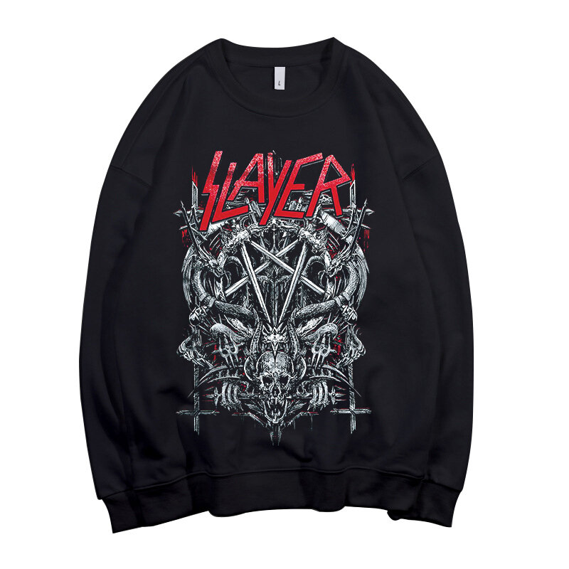 Slayer-sudaderas con capucha de Heavy Metal para hombre, jerséis Harajuku, Tops de manga larga con capucha, ropa de calle de Hip Hop, moda
