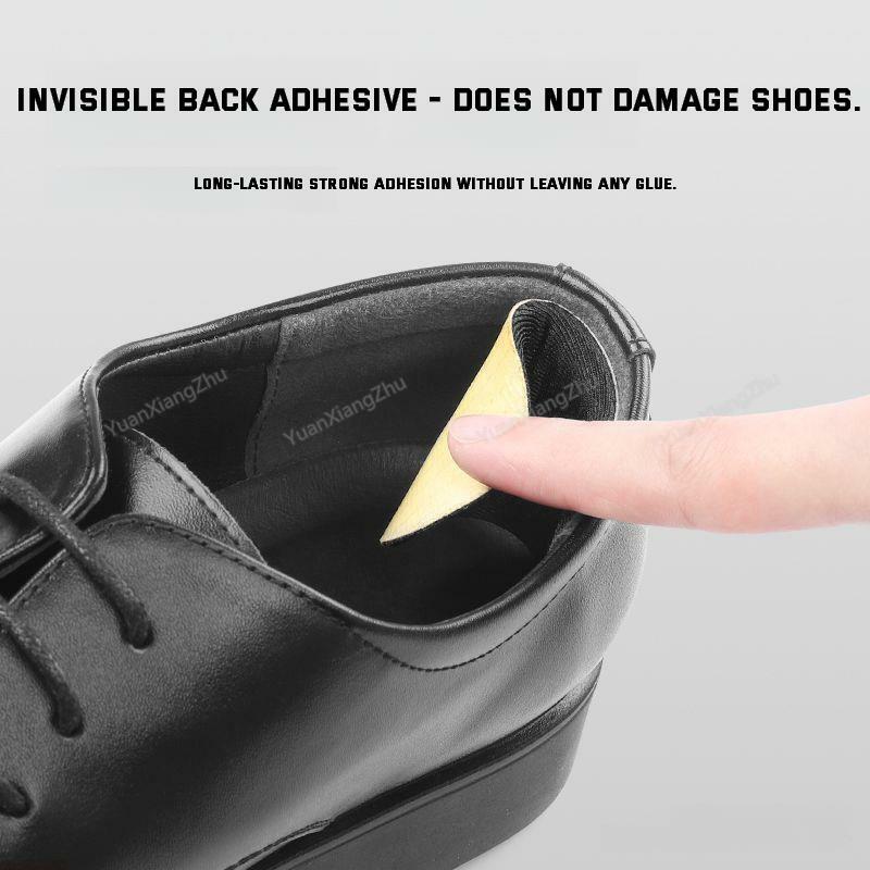 Pelindung tumit pria, 1 pasang pelindung hak untuk pria sol sol Anti aus kaki bantalan sepatu untuk hak tinggi Anti selip menyesuaikan ukuran aksesoris sepatu