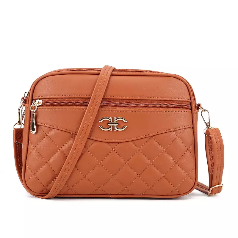 2023 New Four Layer High Capacity Middle Aged Women's Bag Fashion Lingge Crossbody Shoulder Bag Versatile Camera Square Handbag