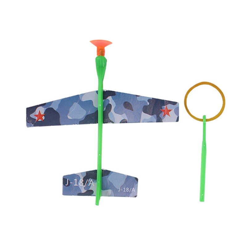 Y1UB 12cm Mini DIY Plane Kits Toy Easy Flyers Goodie Bag Stuffing Interactive Spring Toy Kiddie Practical Joke Party Props