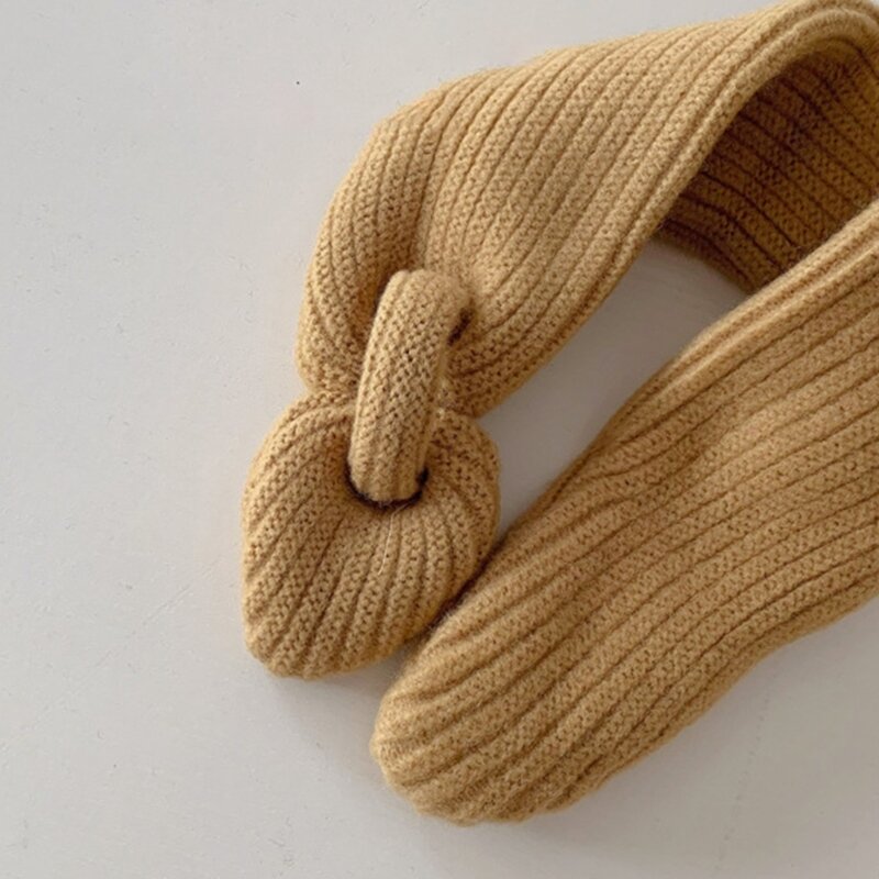 Bufanda para niños Color sólido Otoño Invierno bufanda tejida bufanda X90C