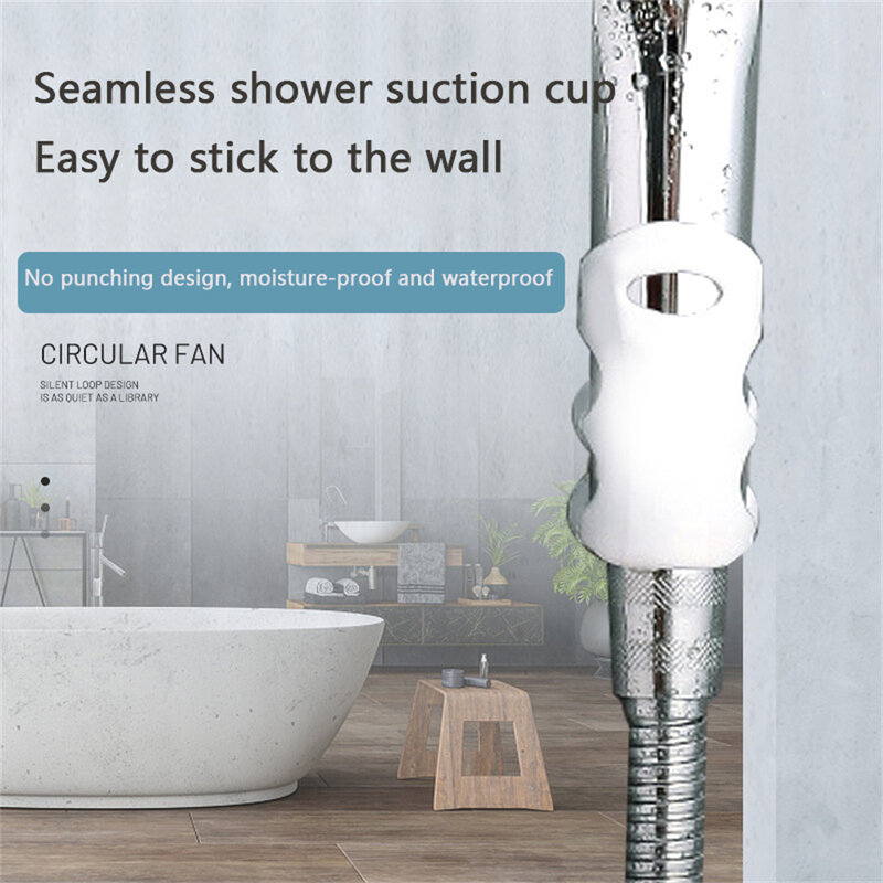 Silicone Shower Head Holder Removable Shower Handheld Wall Mount Suction Cup Shower Bracket Bathroom Accessories