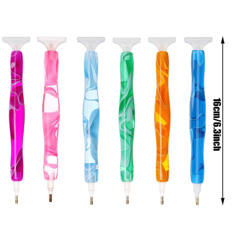 Colorful Resin Pen Diamond Painting Accessories Eco-friendly Alloy Replacement Heads Multi Placers Point Drill DIY Nail Art Tool