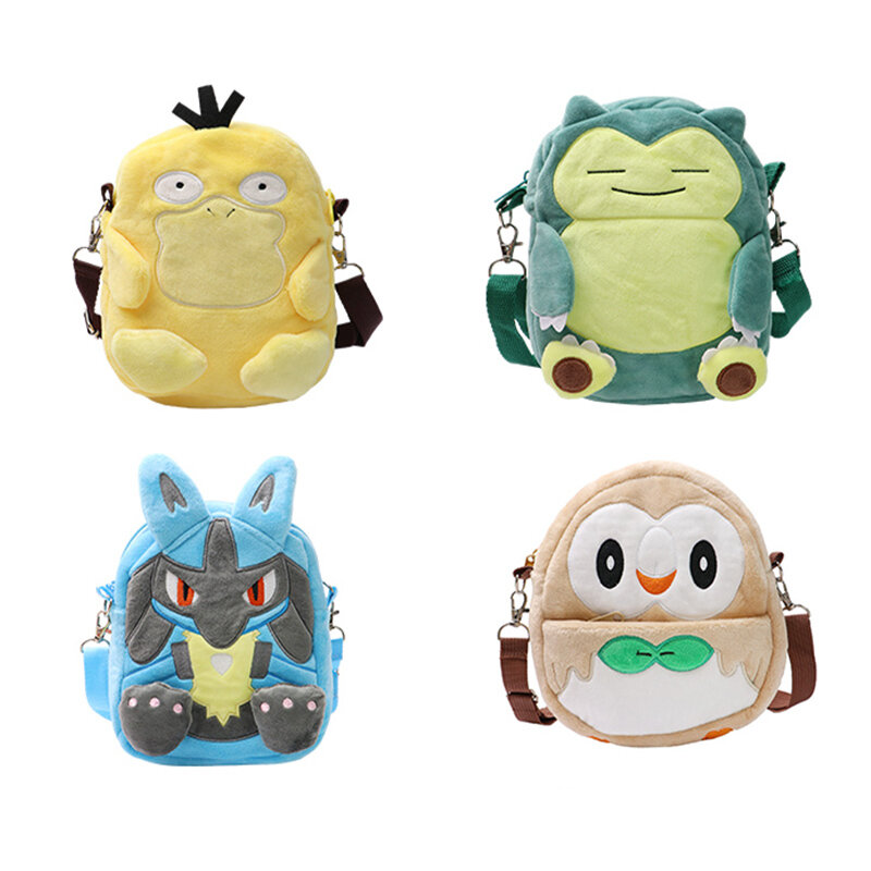 Nuova borsa a tracolla Pokemon Eevee Psyduck Eevee Snorlax Charmander Pikachu borsa a tracolla Kirby portamonete compleanno regalo di natale
