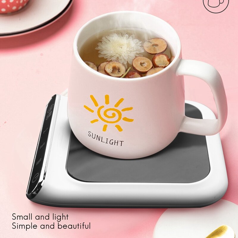 Scalda tazza da caffè per scrivania 3 marce temperatura costante regolabile 55 °C scalda tazza con promemoria acqua bevanda Home Office