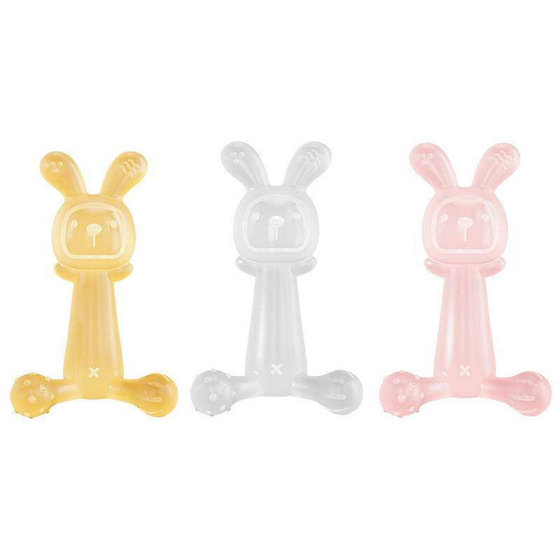TeWindsor-Hochet musical en forme de lapin pour enfant, jouets de dentition en silicone, motif animal, crochet, mouche de Charleroi, inconfort