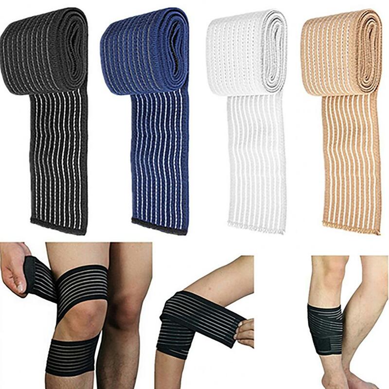 Couverture de genouillère et de poignet, Bandage élastique, respirant, pour sport, attelle de coude, de cheville, de bras et de mollet, 1 pièce