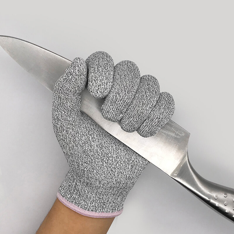 Grad 5 Anti-Schneid-Schutz handschuhe Grauschwarz Anti-Schnitt-Sicherheits arbeits schutz handschuhe Schnitt feste Handschuhe