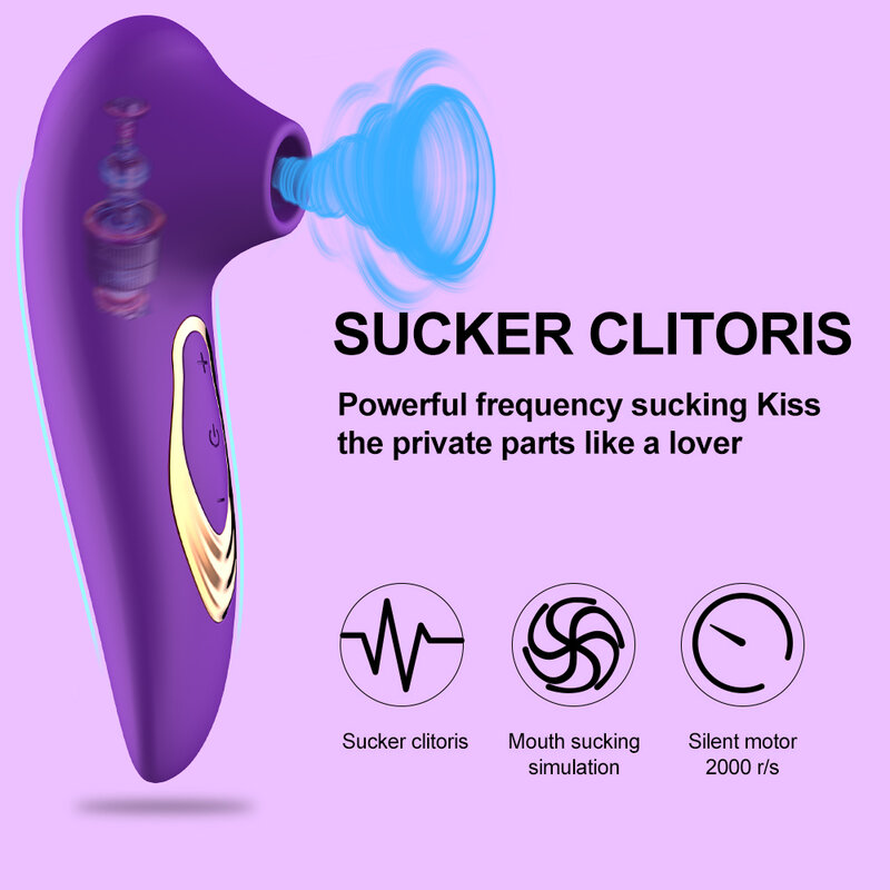 Vibrator Pengisap Klitoris Putting G Spot Mengisap Klitoris Stimulator Erotis Mainan Seks Masturbator Wanita untuk Wanita Dewasa 18