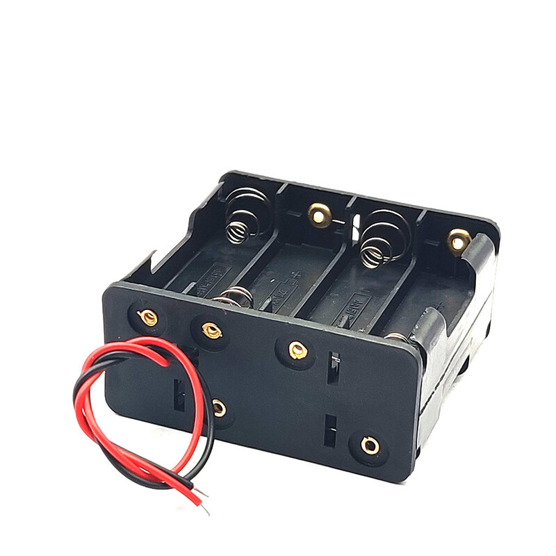 Soporte de batería AA, caja de pilas AA, parte posterior con Línea 2/4/6/8 ranuras, 3V/6V/9V/12V, bricolaje